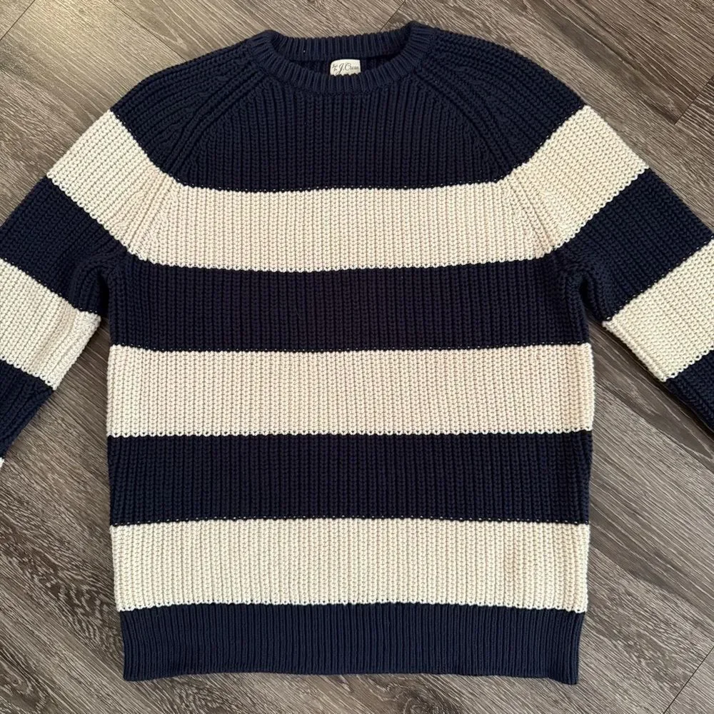 J. Crew Shaker Stitch Cotton Sweater